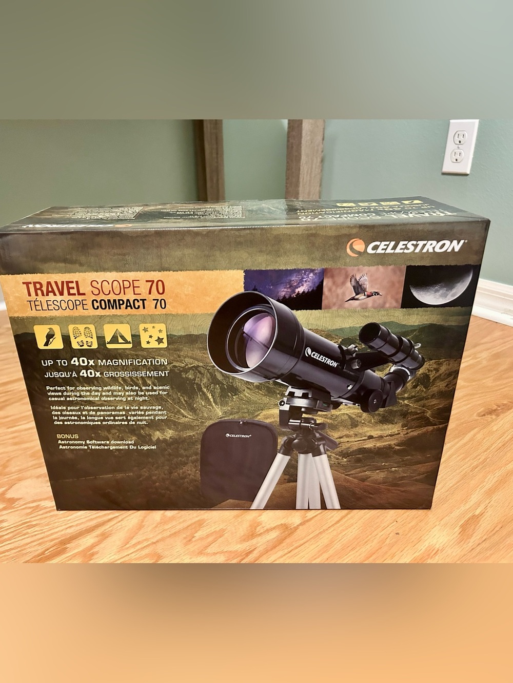 Travel Scope 70 Compact Telescope NIB — Black